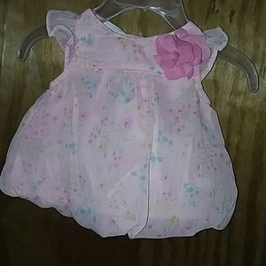 Newborn pink dress with bloomers